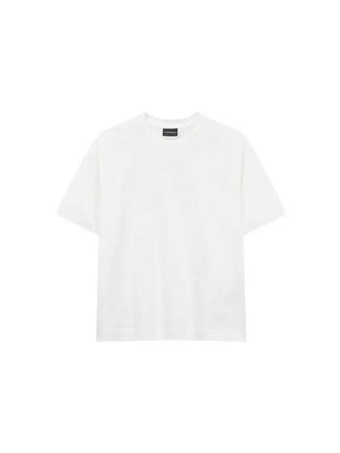 Men s Mini Logo Cotton Pique T Shirt White - EMPORIO ARMANI - BALAAN 1