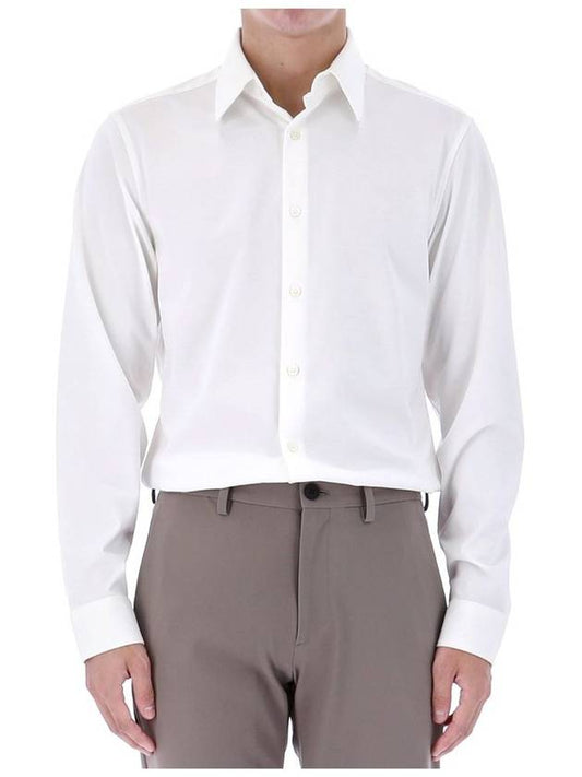 Structure Knit Sylvain Long Sleeve Shirt White - THEORY - BALAAN 2
