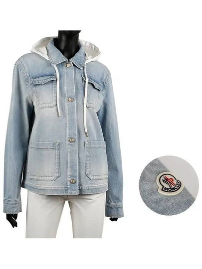 Women Melissa Denim Jacket Blue - MONCLER - BALAAN 2