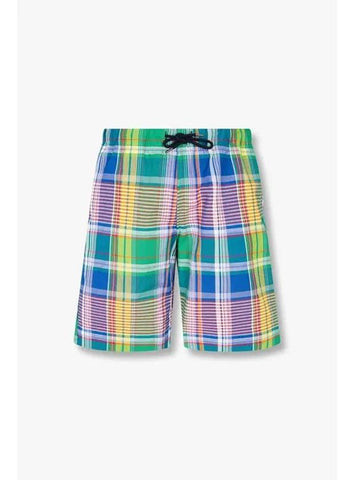 PS check pattern drawstring shorts green - PAUL SMITH - BALAAN 1