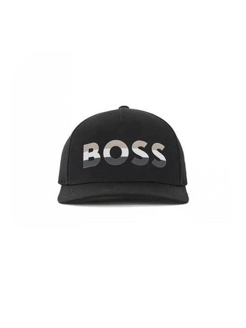 Official 30 Color Block Logo Ball Cap Hat 50466236 001 Black - BOSS - BALAAN 1