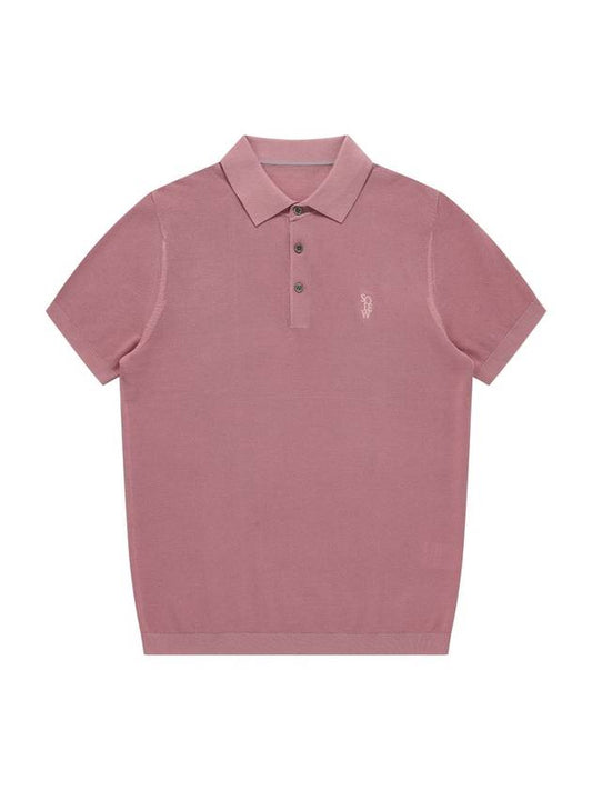 Men's Polo Pique Short Sleeve Knit Dark Pink SW23ESW03DP - SOLEW - BALAAN 2