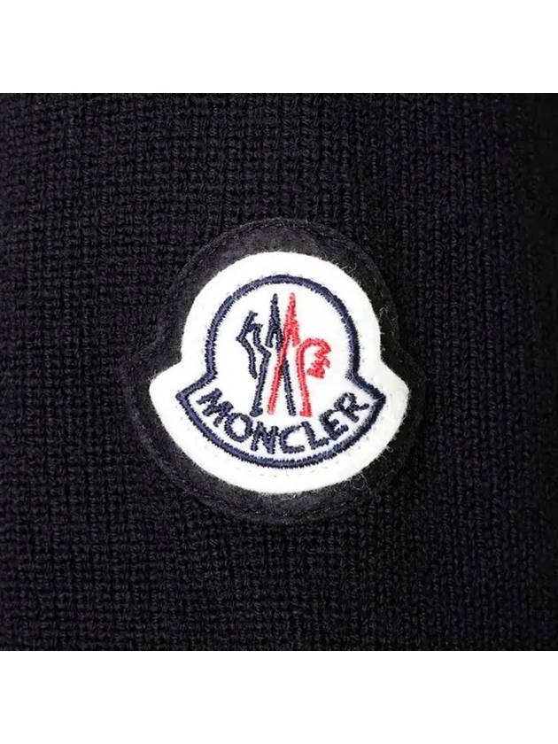 TRICOT Padded Wool Cardigan Black - MONCLER - BALAAN 6