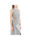 Cutout Reversible Wool Sleeveless Grey - FENDI - BALAAN 3