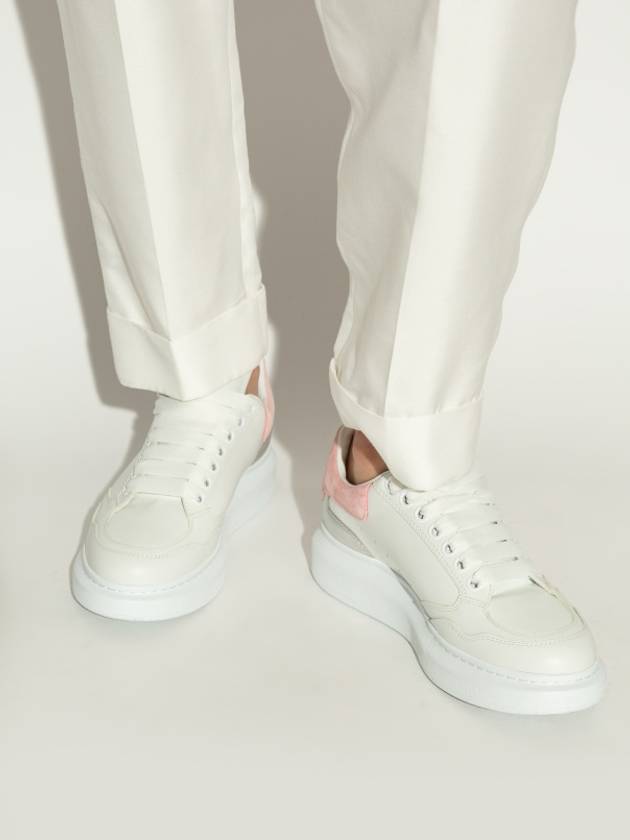 Oversized Pink Tab Low Top Sneakers White - ALEXANDER MCQUEEN - BALAAN 3