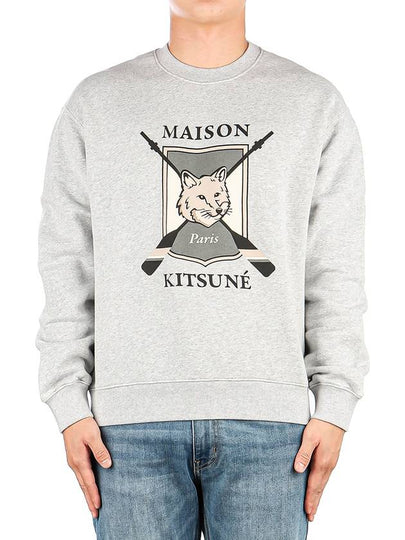 College Fox Print Sweatshirt Light Grey - MAISON KITSUNE - BALAAN 2