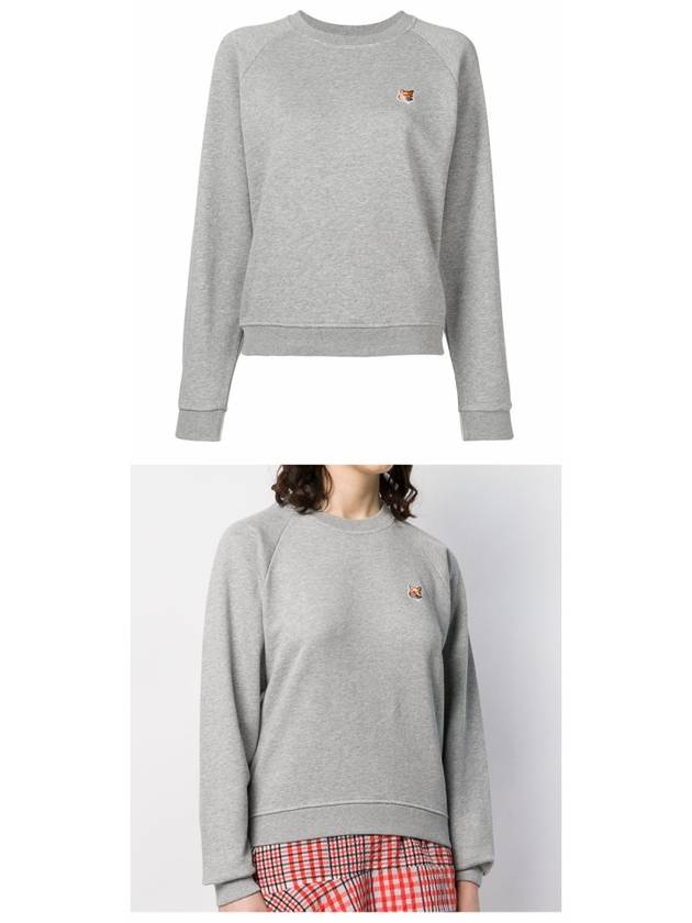 Fox Head Patch Adjusted Sweatshirt Grey Melange - MAISON KITSUNE - BALAAN 5