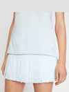 Pleated Tennis Skirt Blue Silk - TORY BURCH - BALAAN 1