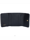 Saffiano Tri-Fold Leather Half Wallet Black - PRADA - BALAAN 4