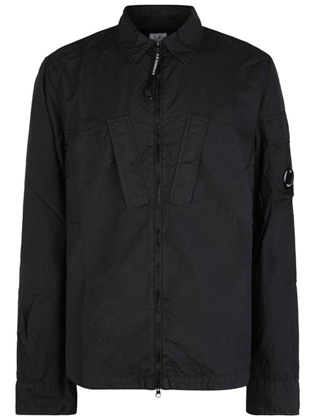 Taylon L Zipped Long Sleeve Shirt Black - CP COMPANY - BALAAN 2