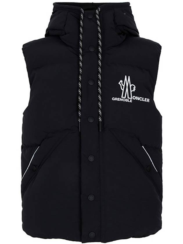 Black Baldi Grenoble Hooded Goose Down Vest 1A00008 595M6 999 00660 - MONCLER - BALAAN 1