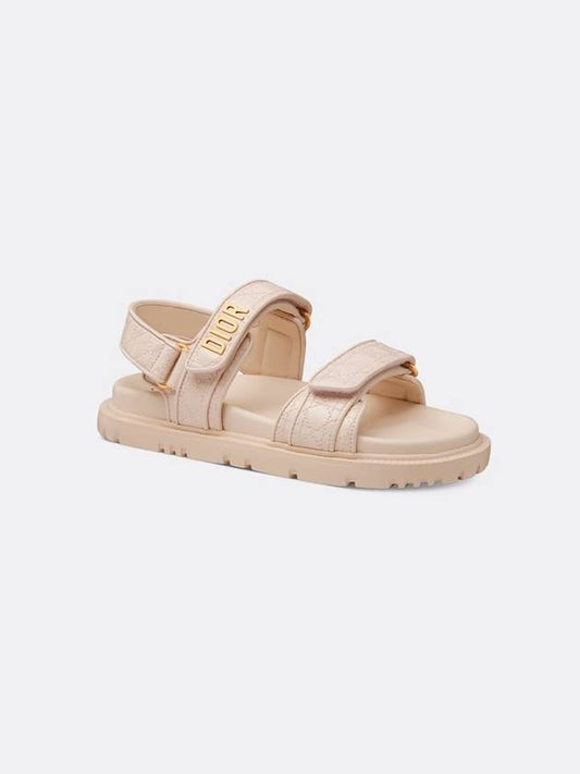 Dioract Cannage Calfskin Sandals Quartz Pink - DIOR - BALAAN 2