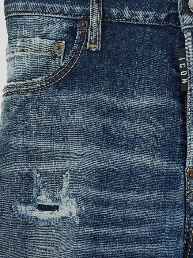 Washed Regular Straight Jeans Blue - DSQUARED2 - BALAAN 4