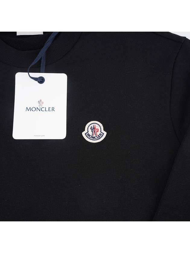 Men's Logo Patch Sweatshirt Black - MONCLER - BALAAN 3