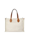 Print Medium Canvas Tote Bag Beige Brown - GUCCI - BALAAN 3