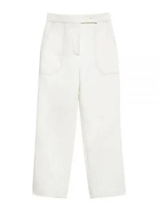 Alete Cropped Denim Straight Pants Ivory - MAX MARA - BALAAN 2