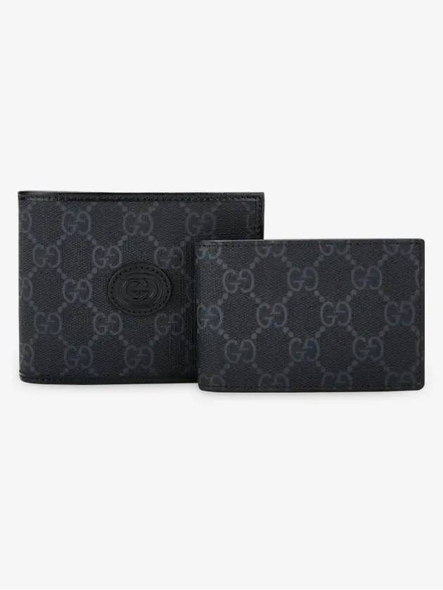 GG Removable Canvas Half Wallet Black - GUCCI - BALAAN 3