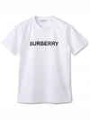 Logo Cotton Short Sleeve T-Shirt White - BURBERRY - BALAAN 2