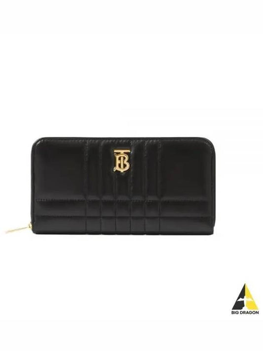 Quilted Leather Lola Ziparound Wallet Black Light Gold - BURBERRY - BALAAN 2