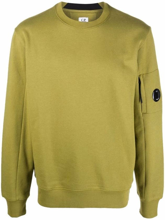 Men's Light Fleece Lens Wappen Sweatshirt Green Moss - CP COMPANY - BALAAN 1