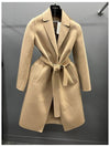 Pauline Belt Silgle Coat Beige - MAX MARA - BALAAN 1