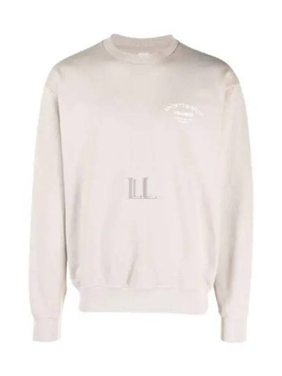 Logo Print Crew Neck Cotton Sweatshirt Dove White - SPORTY & RICH - BALAAN 2