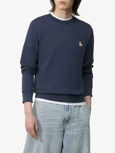 Chillax Patch Regular Sweatshirt Ink Blue - MAISON KITSUNE - BALAAN 2