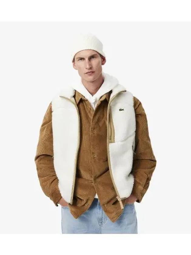 Men s Sherpa Fleece Vest Ivory - LACOSTE - BALAAN 2