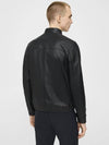 Men's Morvek Leather Zip-Up Jacket Black - THEORY - BALAAN 5