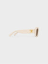 Eyewear Triomphe 04 Rectangle Sunglasses Ivory - CELINE - BALAAN 4