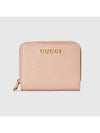 Script Leather Mini Card Wallet Pink - GUCCI - BALAAN 1