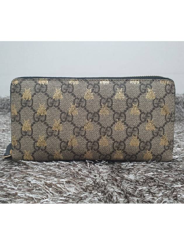 GG Supreme Logo and Bee Pattern Leather Wallet - GUCCI - BALAAN 1