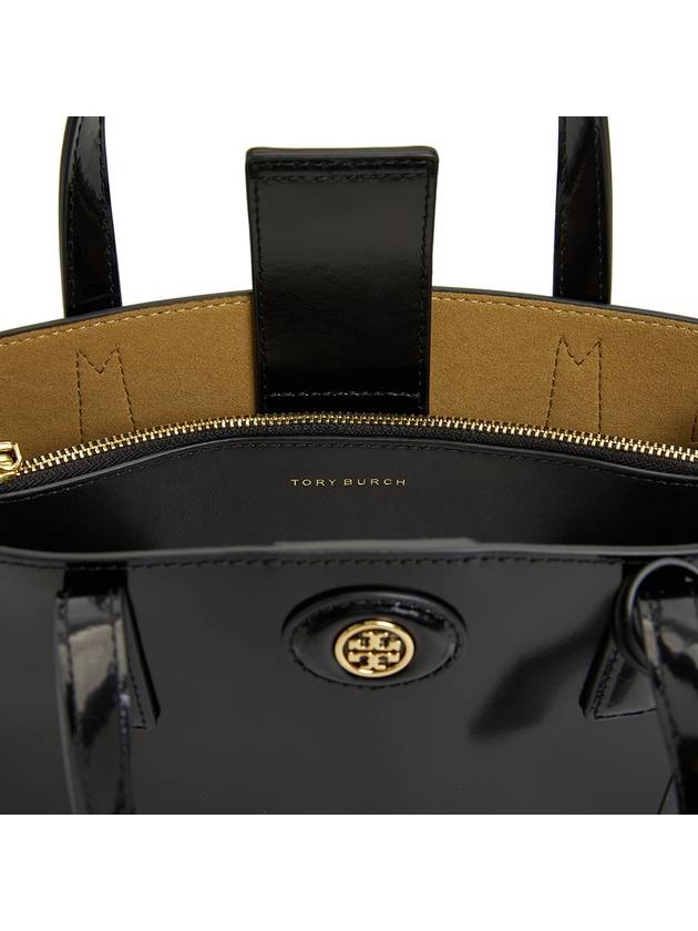 Robinson Satchel Small Tote Bag Black - TORY BURCH - BALAAN 10