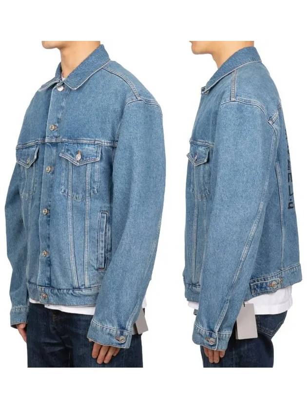 Back Logo Printing Denim Jacket Blue - BALENCIAGA - BALAAN 3