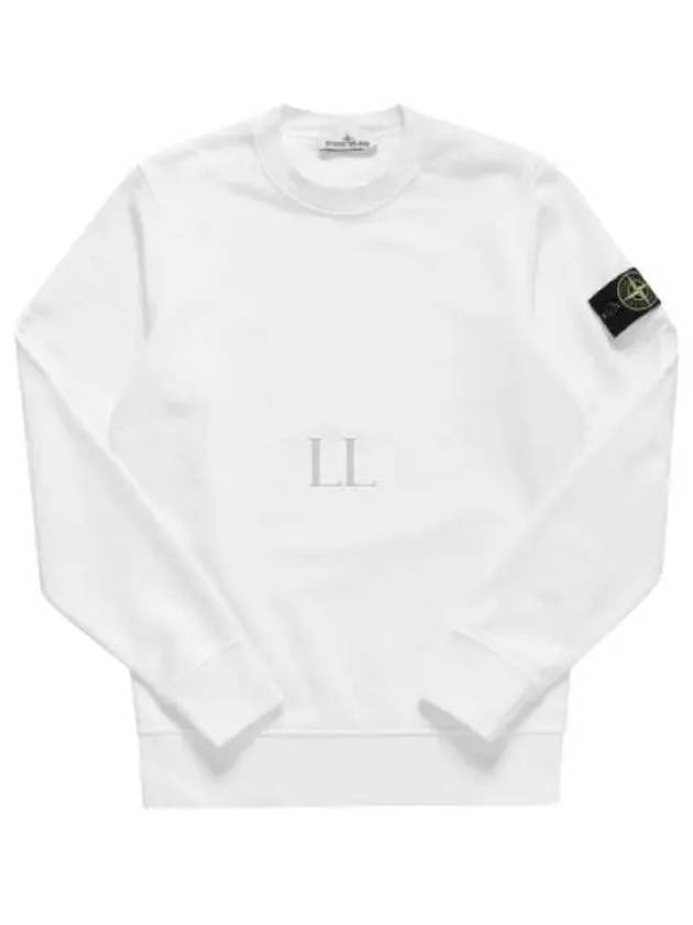 Wappen Patch Garment Dyed Sweatshirt White - STONE ISLAND - BALAAN 2