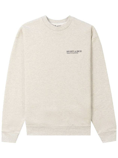 California Crew Neck Sweatshirt Heather Oatmeal Beige - SPORTY & RICH - BALAAN 2