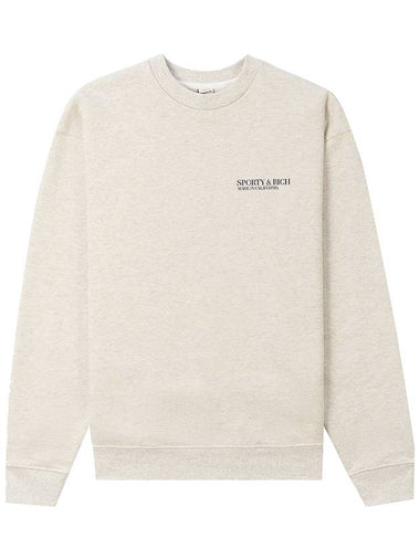 California Crew Neck Sweatshirt Heather Oatmeal Beige - SPORTY & RICH - BALAAN 1