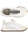 Suede Techno Runner Low Top Sneakers White - BRUNELLO CUCINELLI - BALAAN 2