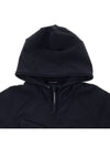 Metropolis Series Stretch Fleece Mixed Zip Up Hoodie Navy - CP COMPANY - BALAAN 4