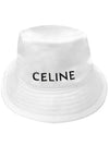 Logo Gabardine Cotton Bucket Hat White - CELINE - BALAAN 2