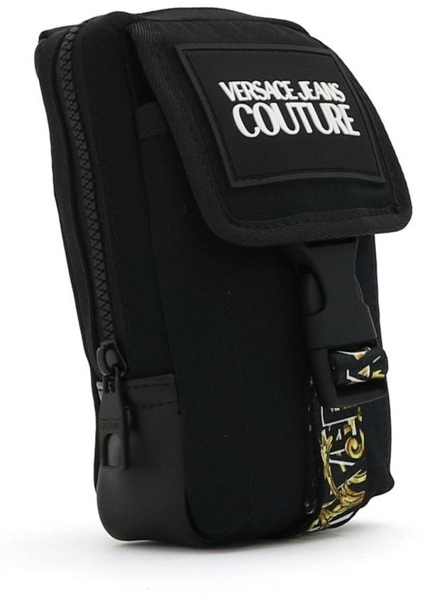 Jeans Couture Printed Black Webbing Bag - VERSACE - BALAAN 3