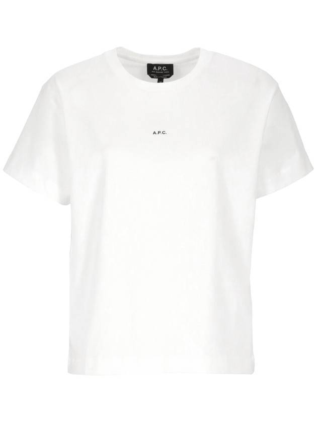 Jade Logo Short Sleeve T-Shirt White - A.P.C. - BALAAN.