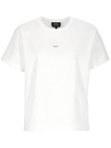 Jade Logo Short Sleeve T-Shirt White - A.P.C. - BALAAN.