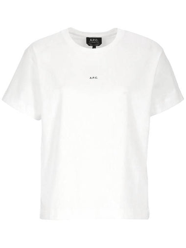 Jade Logo Short Sleeve T-Shirt White - A.P.C. - BALAAN 1