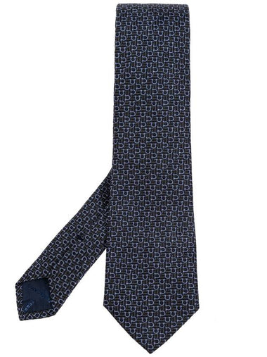 FERRAGAMO Silk Tie, Men's, Navy Blue - SALVATORE FERRAGAMO - BALAAN 1