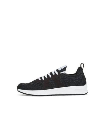 Men s AX Patch Knitted Sneakers Black - ARMANI EXCHANGE - BALAAN 1