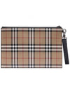 Edin Check Clutch Bag Beige - BURBERRY - BALAAN 5