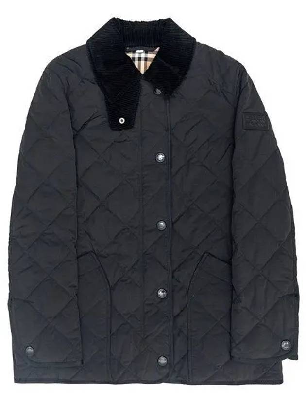 Diamond Quilted Thermoregulated Barn Jacket Black - BURBERRY - BALAAN 2