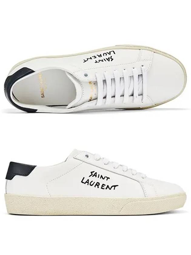 Court Classic Black Tab Low Top Sneakers White - SAINT LAURENT - BALAAN 3