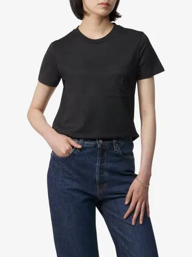 PAPAIA1 Short Sleeve T Shirt Black 11941032600005 - MAX MARA - BALAAN 1